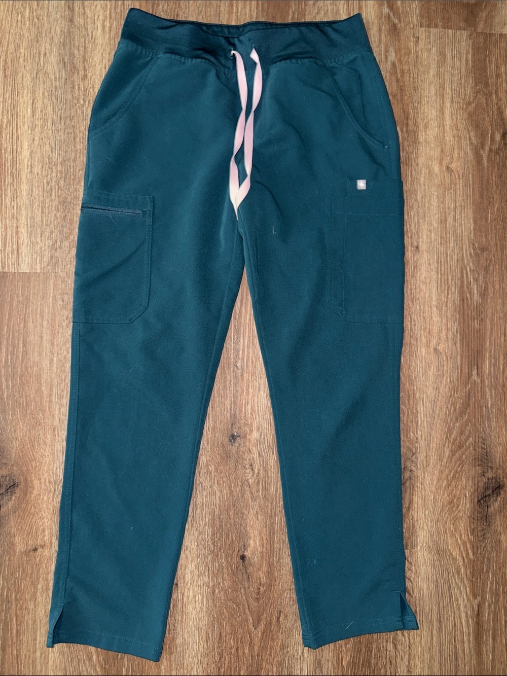 Figs straight leg teal scrubs